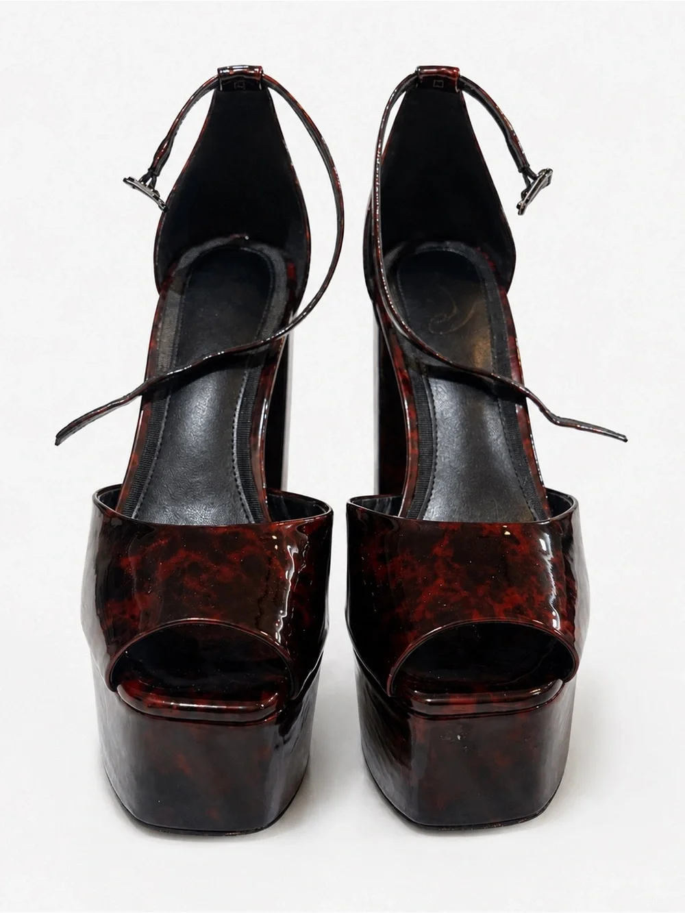 Sam Edelman Kori Tortoiseshell Patent Platform Heels Size 7